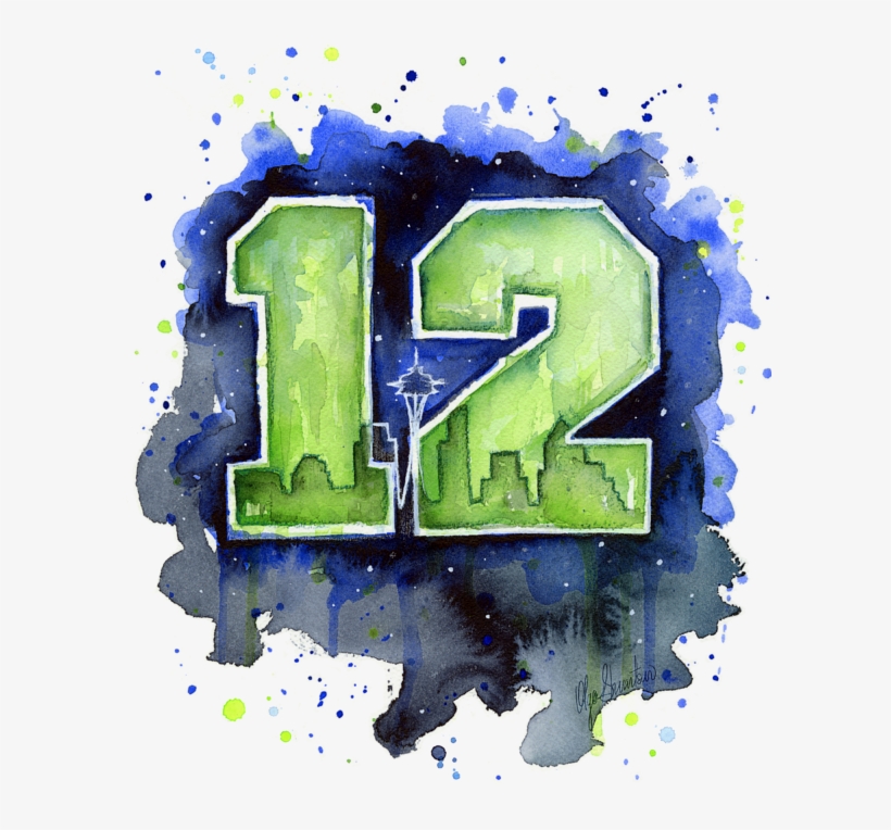Click And Drag To Re-position The Image, If Desired - Seattle Seahawks Art, transparent png download