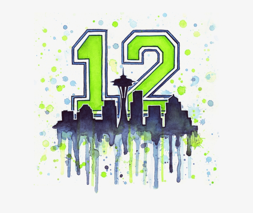 Click And Drag To Re-position The Image, If Desired - Seattle Seahawks Fan Art, transparent png download