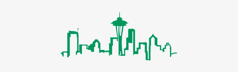 Seattle Tshirts, Crewnecks, Hoodies, Belts, Decals, - Seattle Skyline Decal, transparent png download