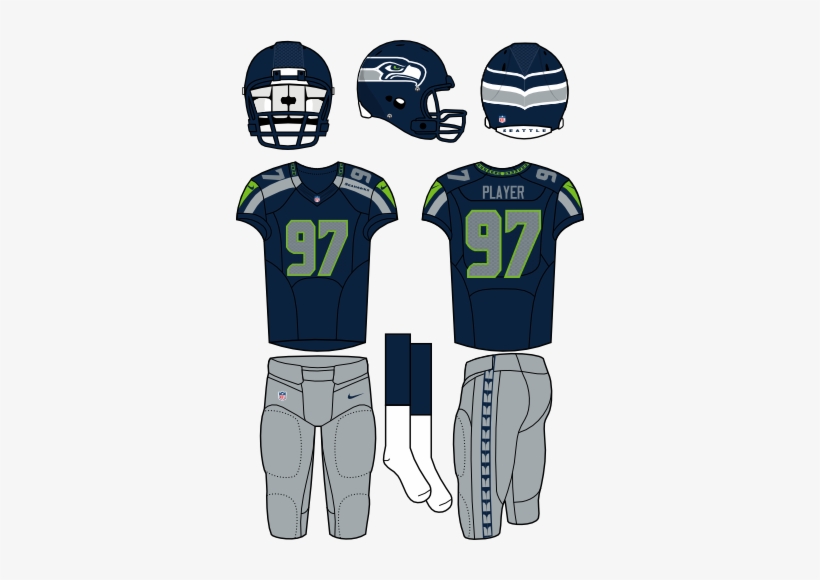 Seattle Seahawks Uniform - New Nfl Uniforms 2010, transparent png download