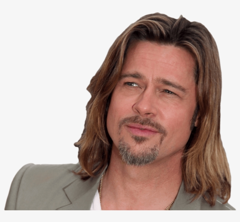 Brad Pitt - Мъжки Прически С Дълга Коса, transparent png download