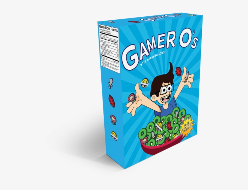Gamer O's Cereal Box, transparent png download