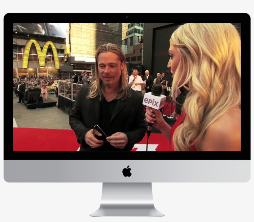 The Arrival Of Global Superstar Brad Pitt - Imac 21 5, transparent png download