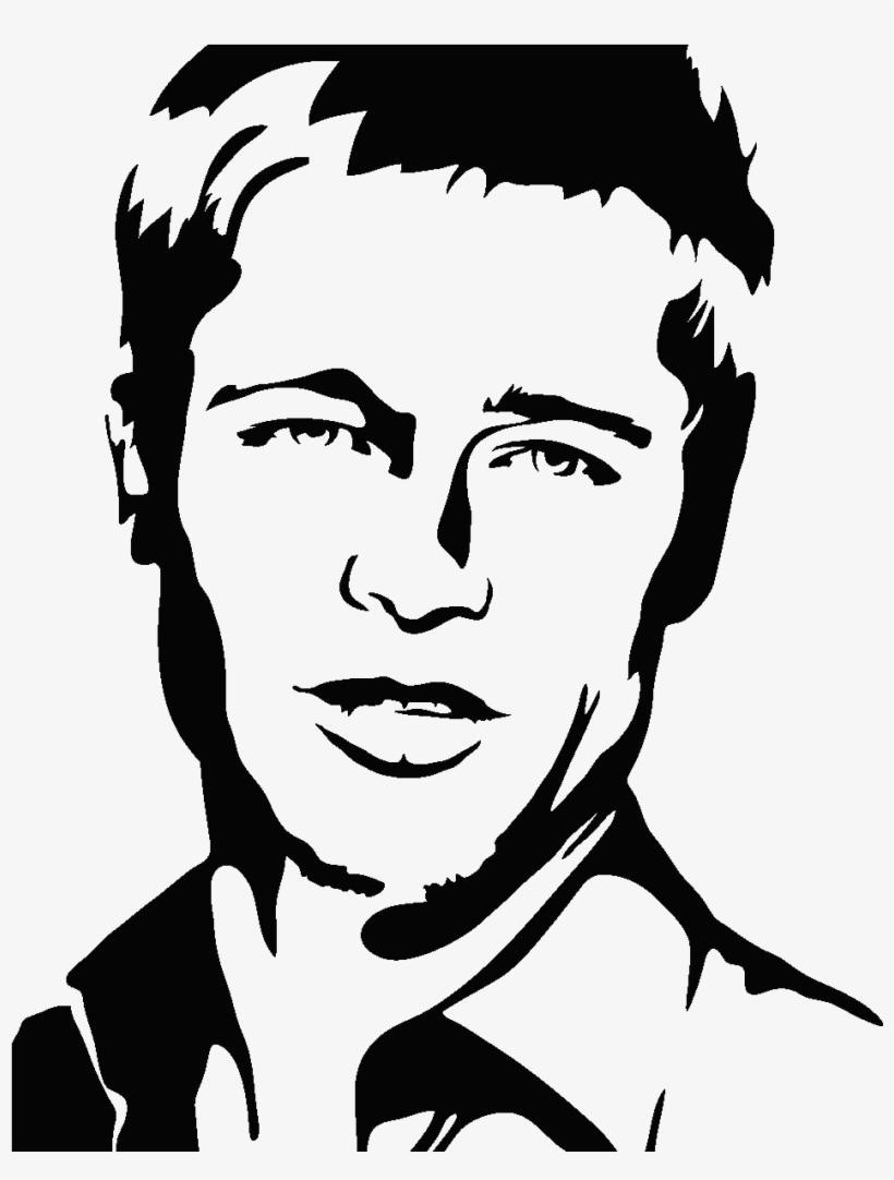Sticker Brad Pitt - Brad Pitt Sticker, transparent png download