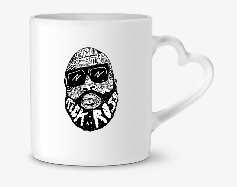 Mug Coeur Rick Ross Head Par Nick Cocozza - Rick Ross Print, transparent png download