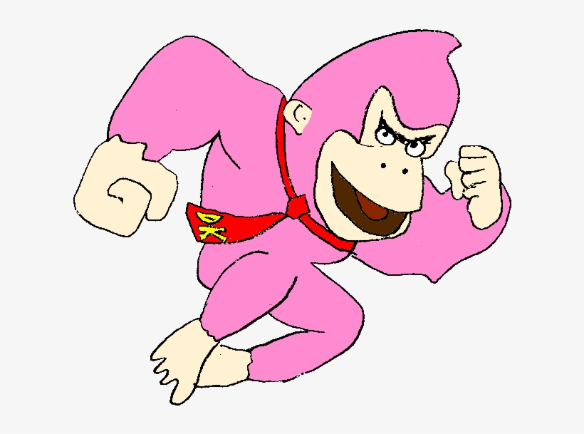 I Think He Wasn't Supposed To Have A Pink Stomach Area, - Pink Donkey Kong Transparent, transparent png download