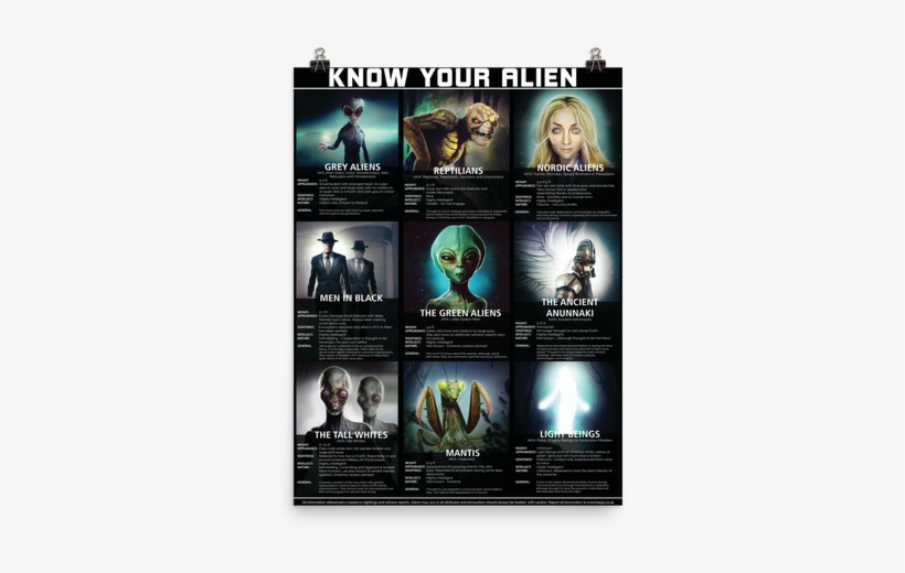 Know How To Identify Nine Of The Most Reported Alien - Know Your Alien Guide, transparent png download