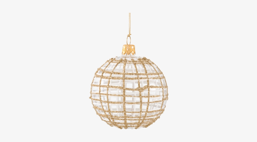 Christmas Bauble Clear With Glitter, Gold/white, 8 - Rothenburg Ob Der Tauber, transparent png download