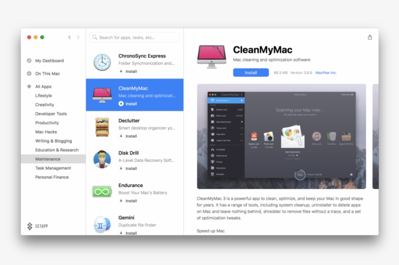 Cleanmymac Setapp - Setapp, transparent png download