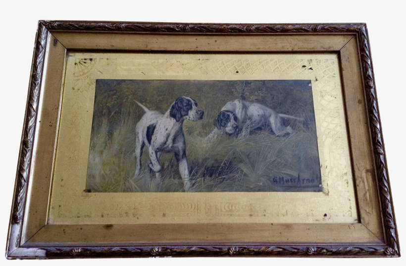 Gustav Muss Arnolt Two Pointers In A Field Original - Picture Frame, transparent png download