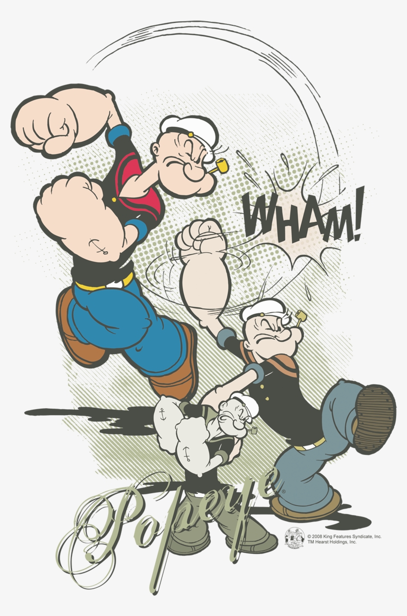 Popeye Three Part Punch Mens Regular Fit Shirt Sons - Artopweb Ec21528 Segar-popeye & Brutus Decorative, transparent png download