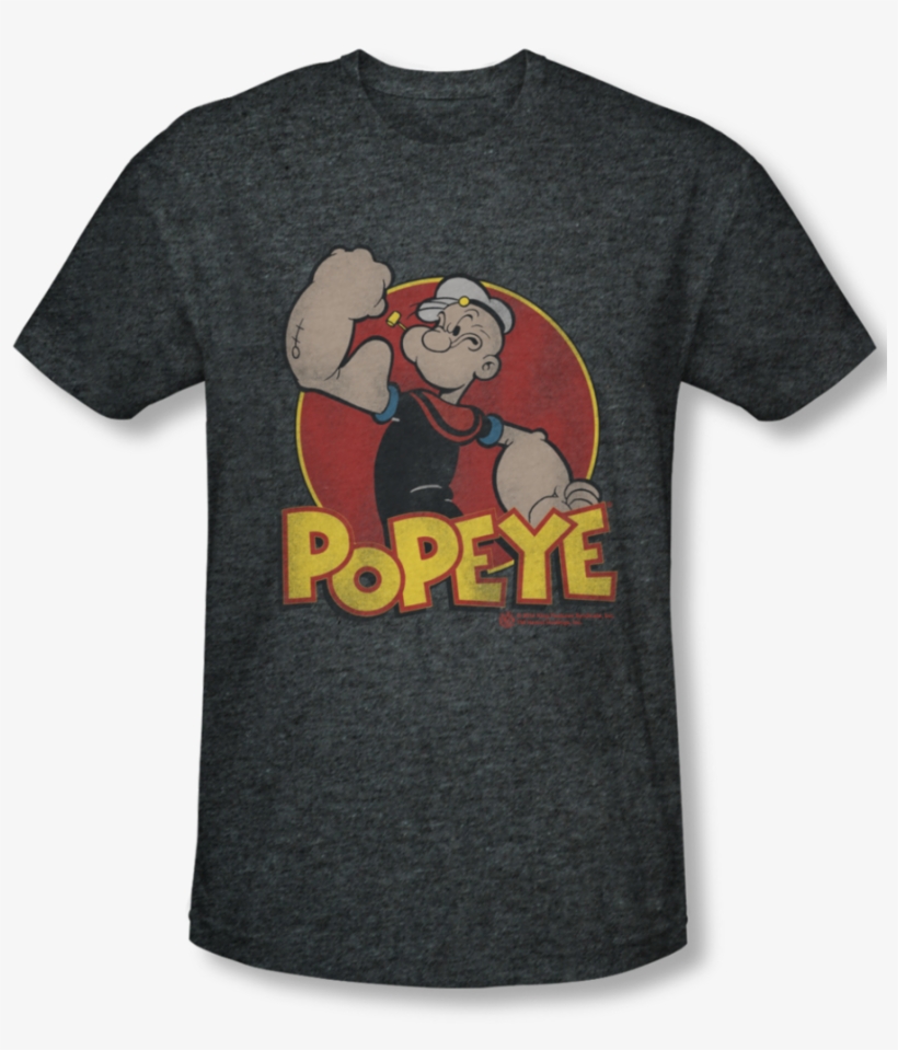 Popeye Retro Ring - Zaztee Popeye -- Retro Ring -- Adult Tee, transparent png download