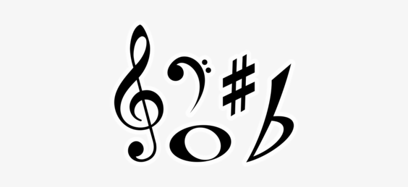 Kit Painel Decorativo Notas Musicais C/ 8 Peças - Treble Clef, transparent png download