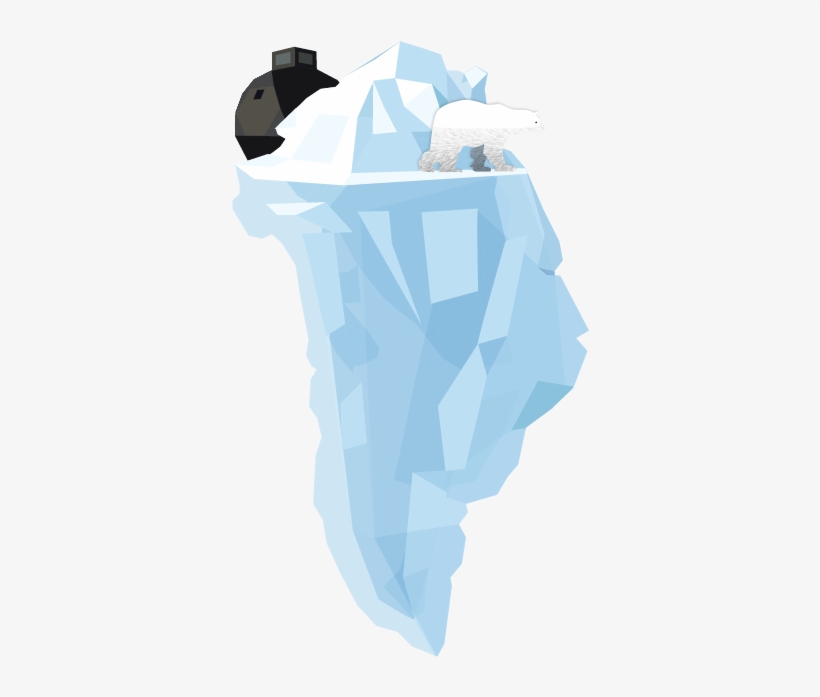 Illustration Showing The Map Of Greenland As Iceberg - Illustration, transparent png download