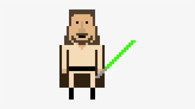 Qui-gon Jinn - Pixel Art, transparent png download