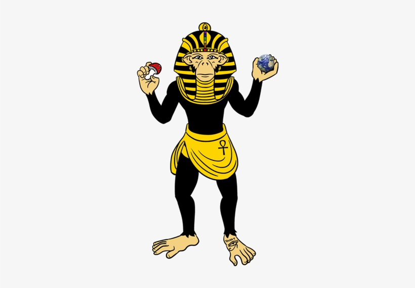 Psychedelic Monkey Pharaoh - Monkey, transparent png download