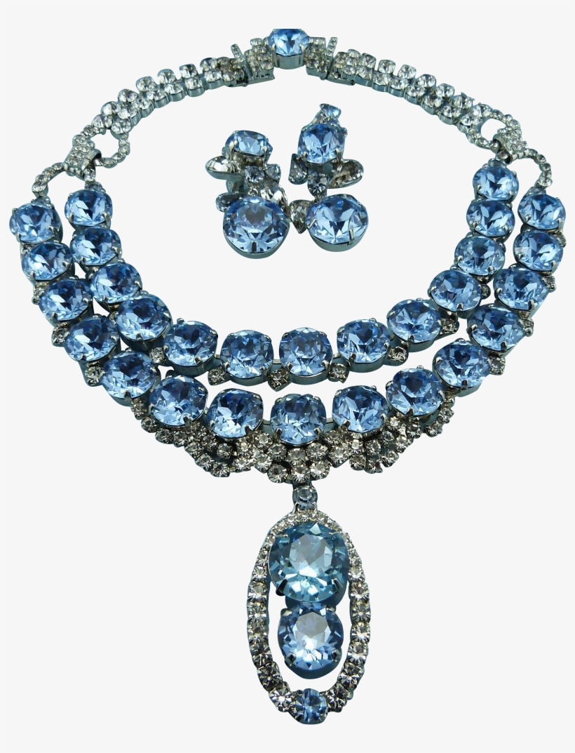 Designer Signed Robert Sorrell Blue Ice Crystal Splendor - Necklace, transparent png download