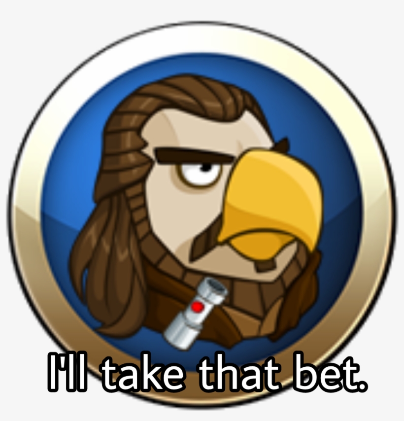 "i Bet You Can't Get Upvotes With Angry Birds Star - Angry Birds: Star Wars Ii Sticker & Poster Activity, transparent png download