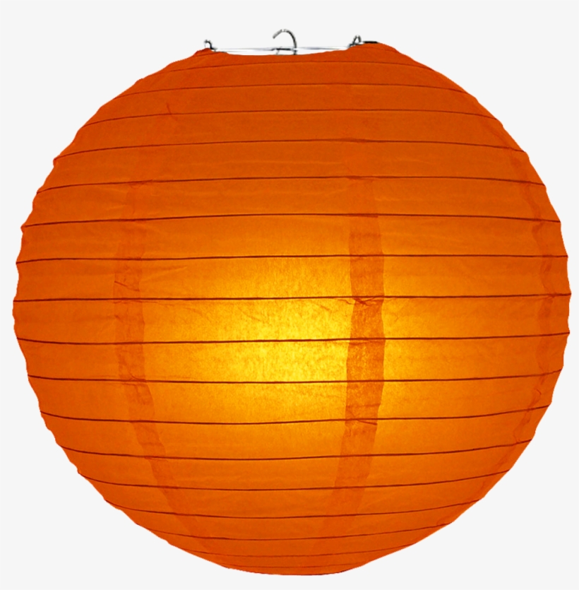 Red Orange Ribbed Paper Lanterns - Paper Lantern Png, transparent png download