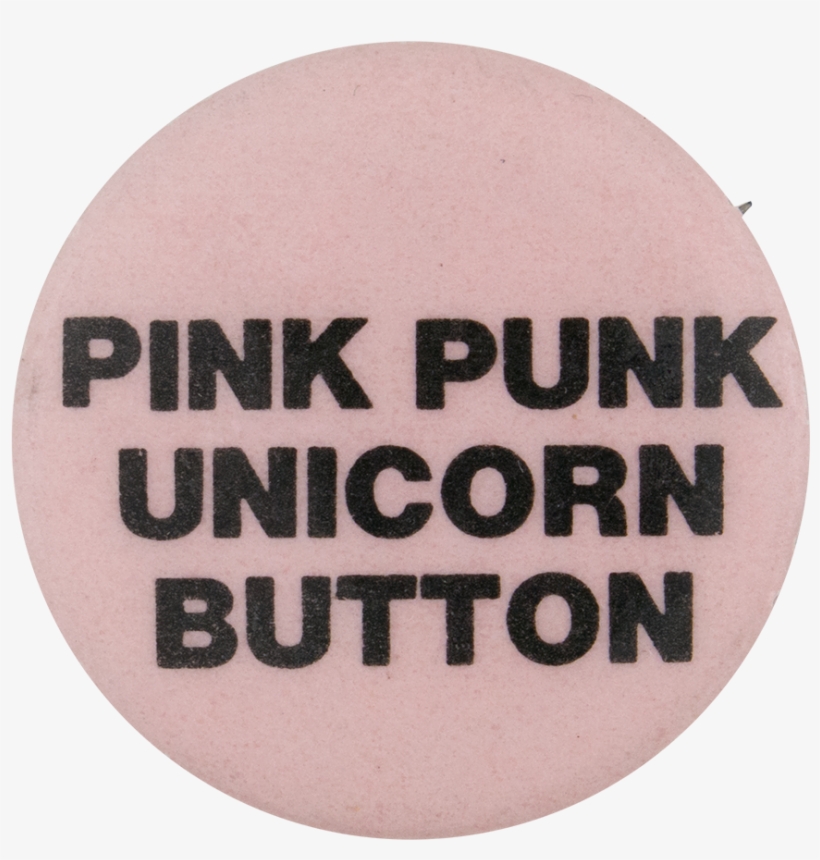 Pink Punk Unicorn Button Self Referential Button Museum - Circle, transparent png download