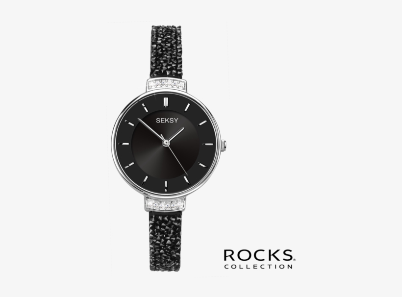 2578 Front View - Seksy Rocks Black Swarovski Stone Set Bracelet Ladies, transparent png download