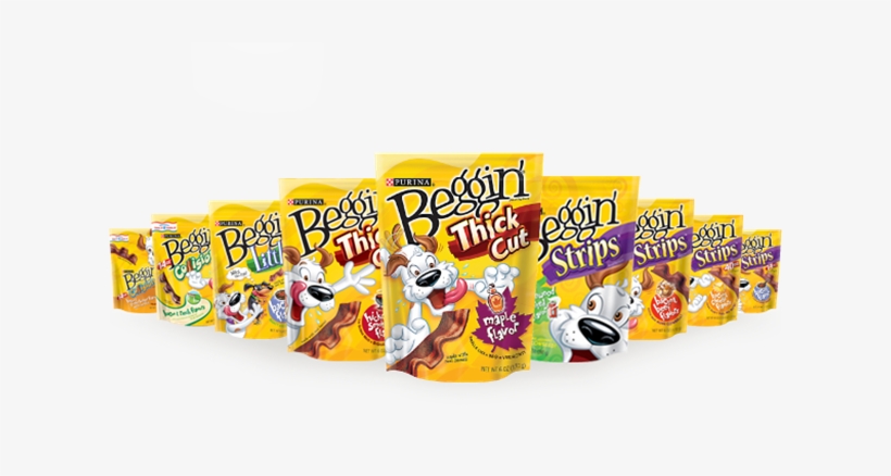 Beggin2 - “ - Purina Beggin' Strips Bacon Dog Treats 6 Oz. Pouch, transparent png download