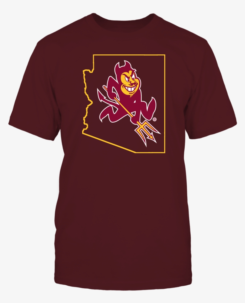 Sparky In State Outline Arizona State Sun Devils T - Fanmats Collegiate Arizona State University Pitchfork, transparent png download
