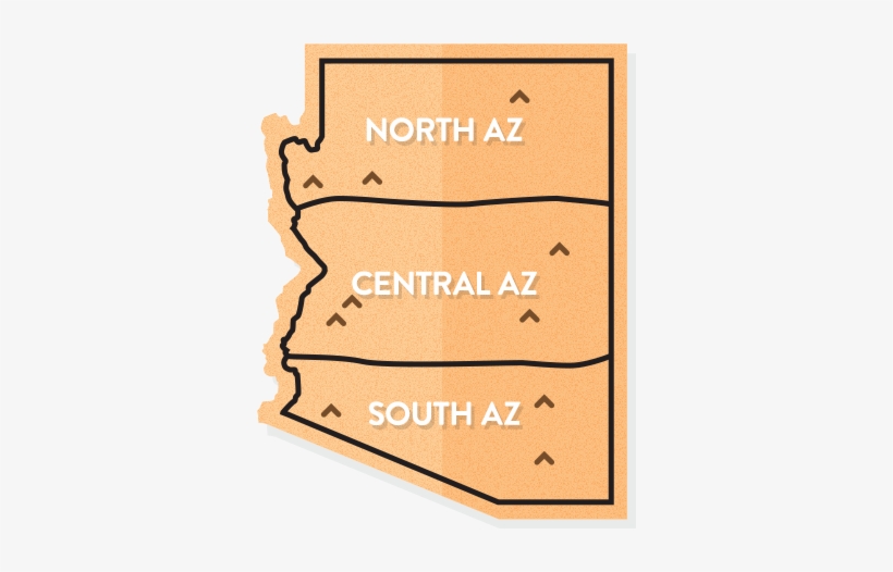 Map Of Arizona - Paper, transparent png download