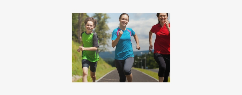 Mother And Kids Running Outdoor Poster • Pixers® • - 12 16 Years Physical Development, transparent png download