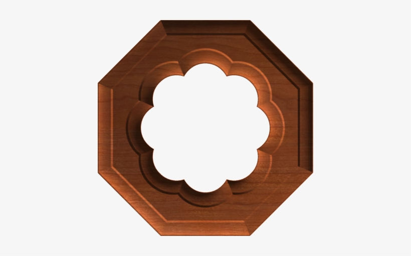 Routed Floral Octogon Frame Or Border 004 A - Plywood, transparent png download