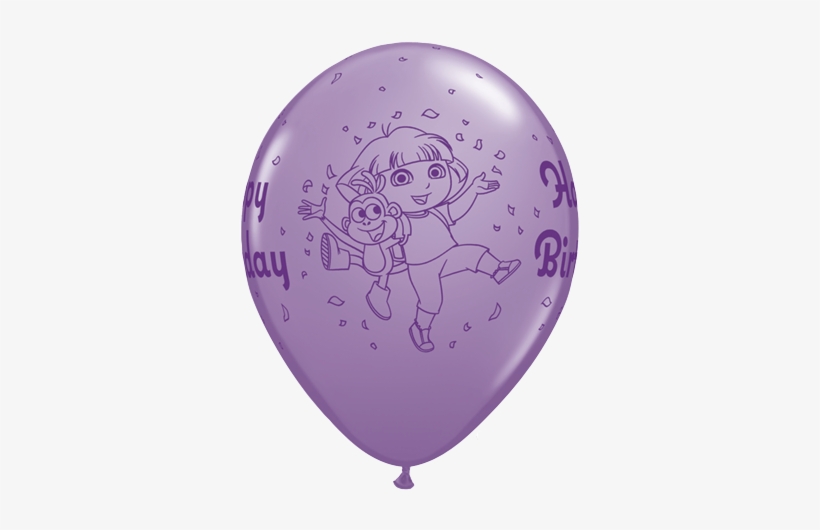 11" Dora The Explorer Birthday Latex Balloons X - Solid Color Balloon Clipart, transparent png download