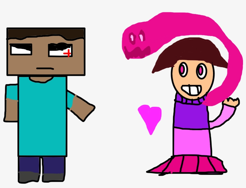 Herobrine Vs Betty - Cartoon, transparent png download