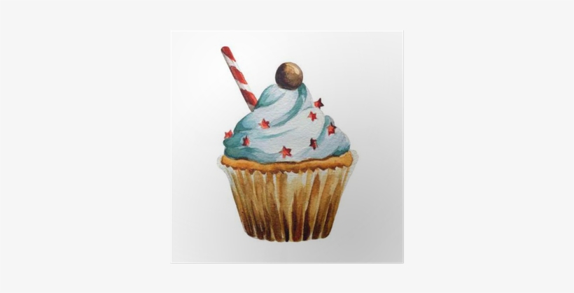 Cupcake Watercolor, transparent png download