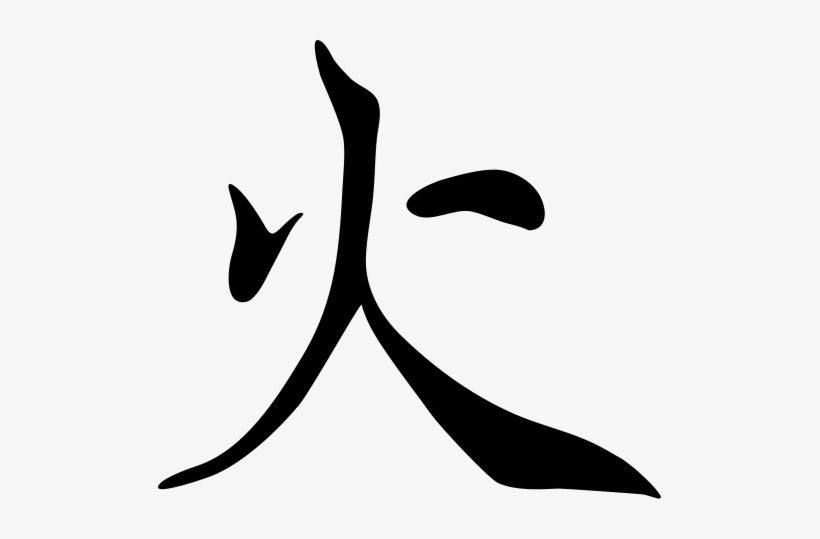 File - Ideograma-fuego - Svg - Fuego En Japones, transparent png download