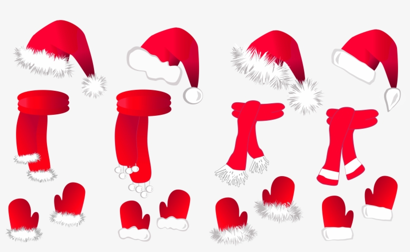 Santa Beard Background Clipart - Free Vector Santa Hat Transparent PNG