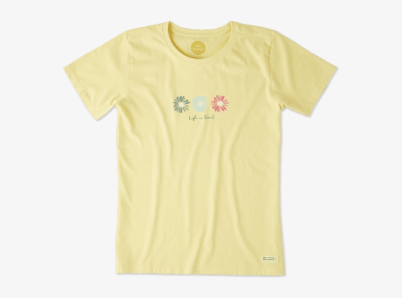 Women's 3 Happy Daisies Crusher - Active Shirt, transparent png download
