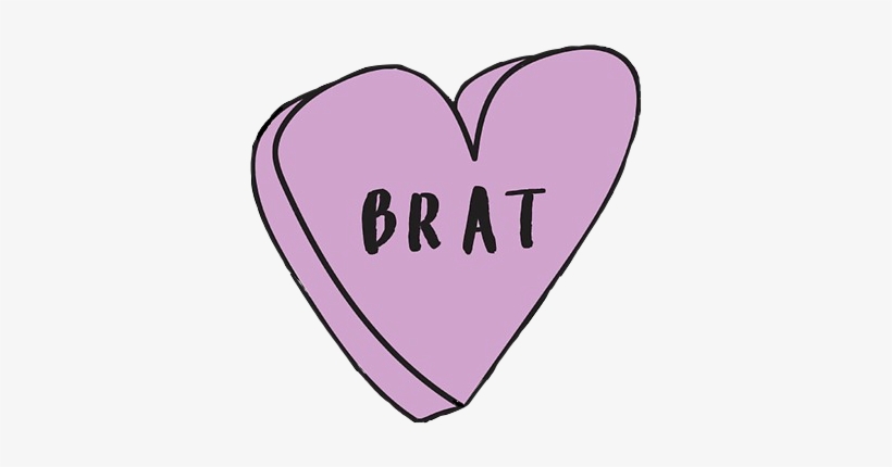 Brat Heart Cute Little Littlegirl Prin - Candy Hearts Transparent Background, transparent png download