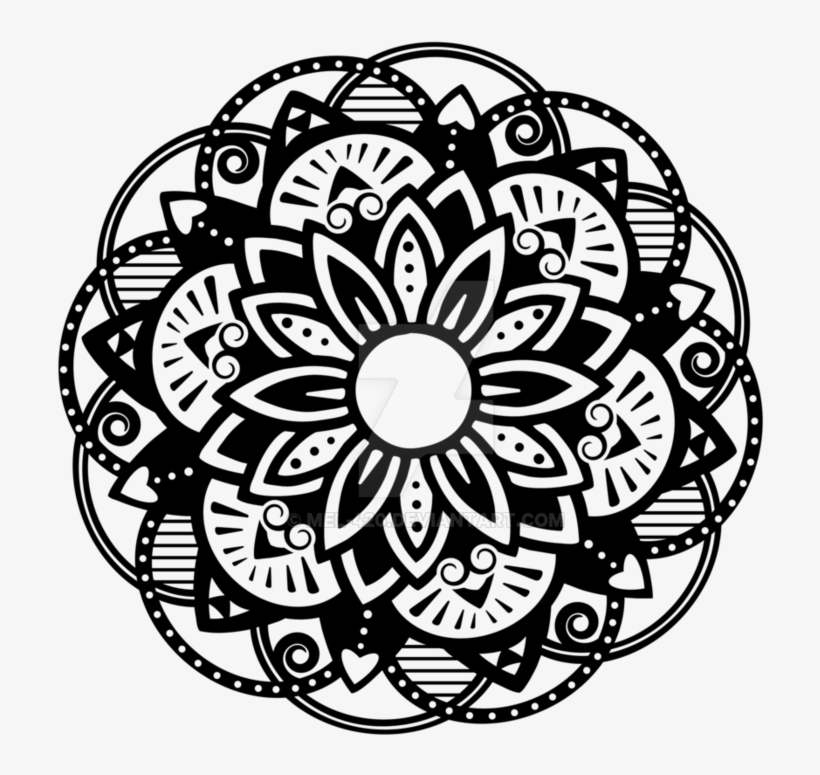 Red And Black Mandala Design, transparent png download
