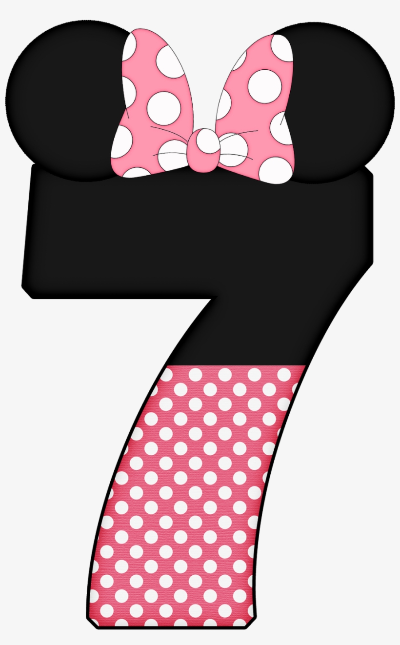 Resultado De Imagen Para Numero 7 De Minnie Mouse Para - Minnie Mouse Letter B, transparent png download