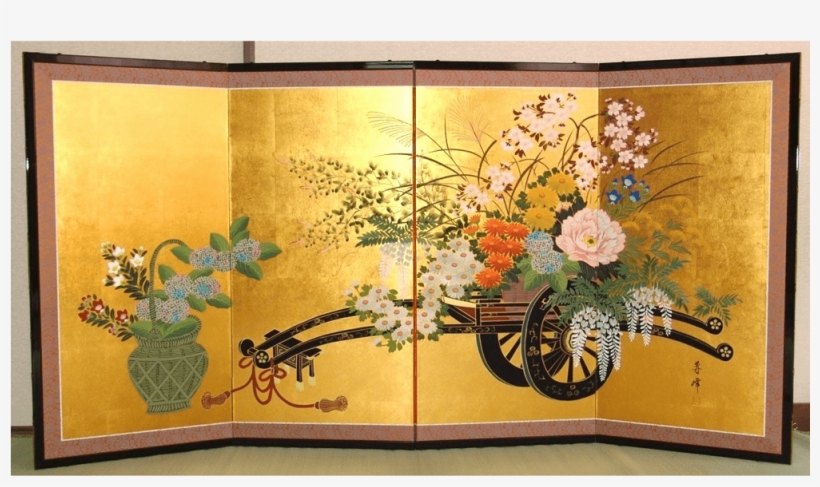 Mikoshiba Byobuten Image - Folding Screen, transparent png download