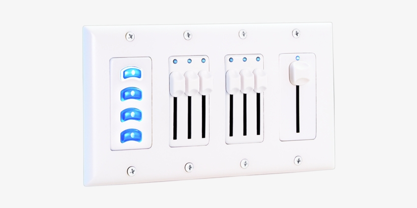 Vignette White Frontoblique 3 Sliders 560px - Dmx512, transparent png download