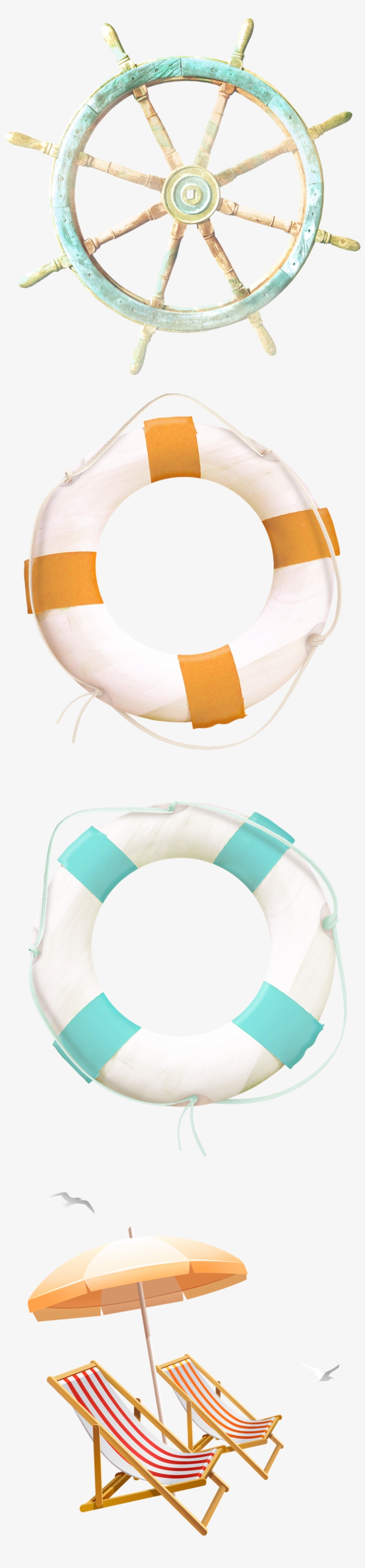 Watercolor Nautical Utensils Transparent Decorative - Design, transparent png download