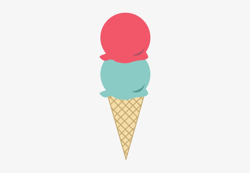 Ice Cream Clipart - 2 Schaufeln Der Eiscreme-mitteilungskarten Karte, transparent png download