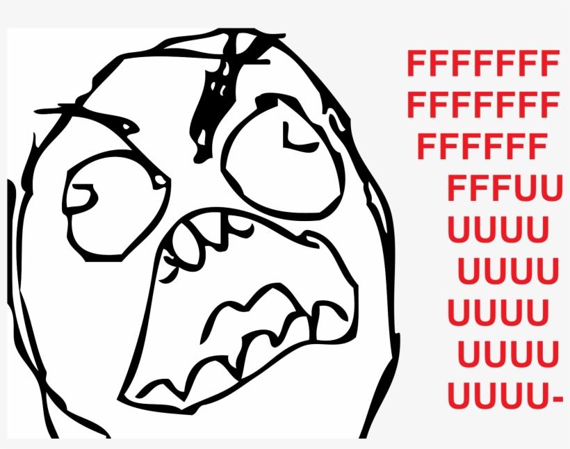 Add Caption - Fuuu Rage Face, transparent png download