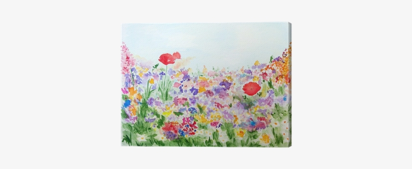 Summer Flowers In The Garden Watercolor Hand-painted - Wedding Invitations Wild Flowers, transparent png download