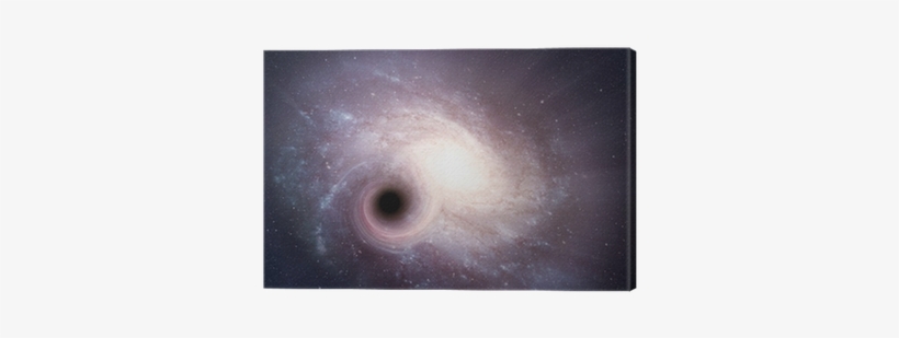 Spiral Galaxy And A Black Hole Canvas Print • Pixers® - Milky Way, transparent png download