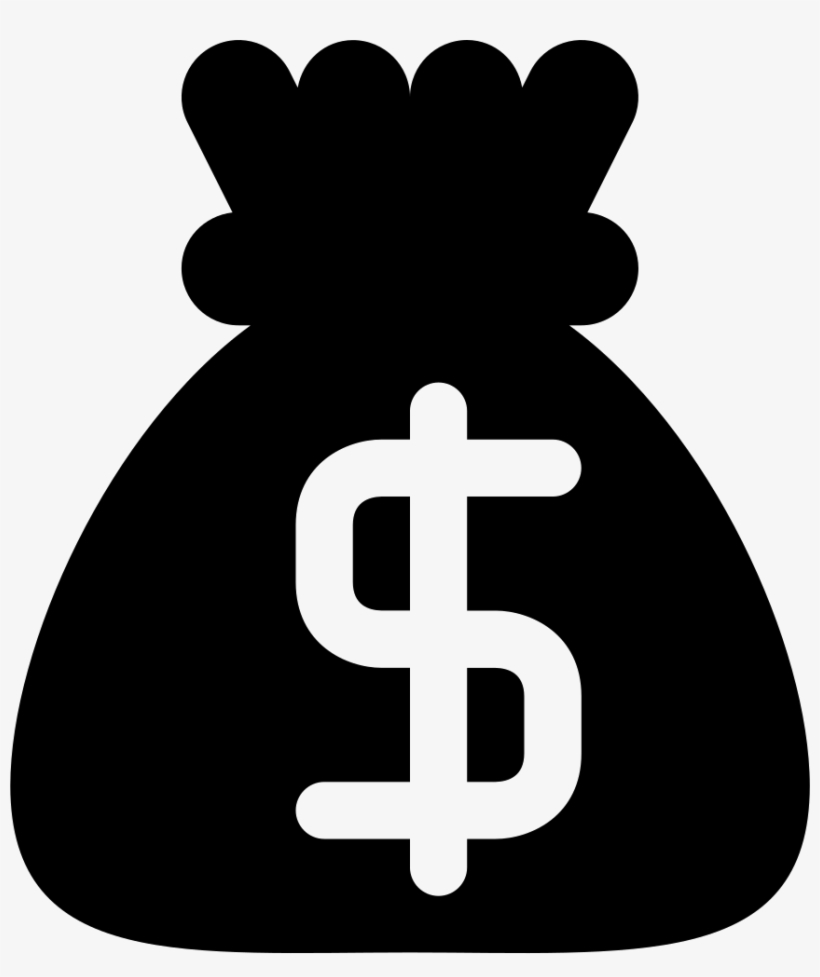 Money Black Bag With Dollar Sign Comments - Dollar Sign Black Icon, transparent png download