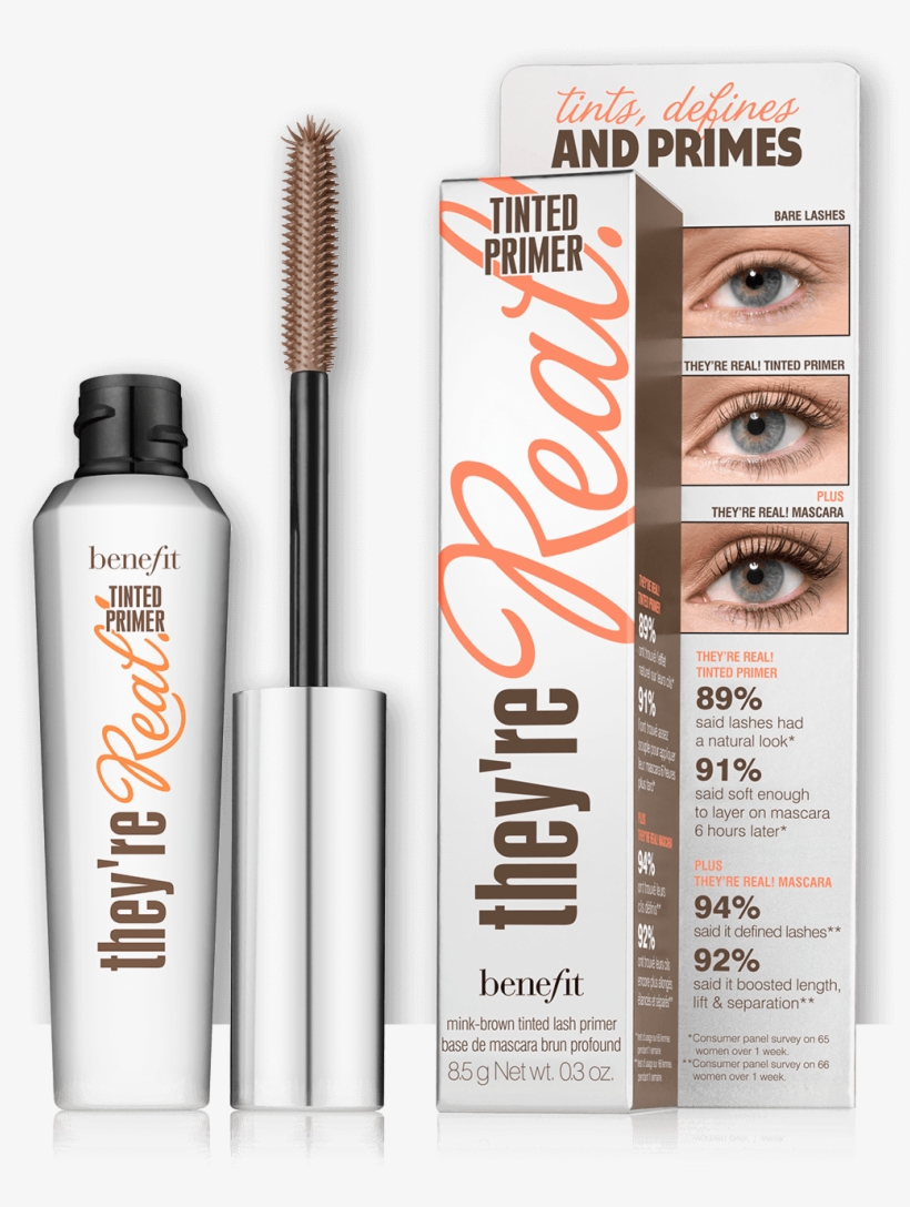 Re Real Tinted Eyelash Primer - Benefit They Re Real Mascara Tinted Primer, transparent png download