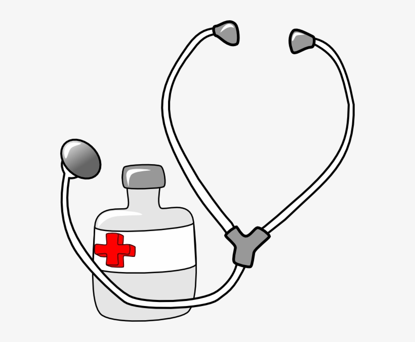 Free Vector Metalmarious Medicine And A Stethoscope - Pediatrician Clipart, transparent png download