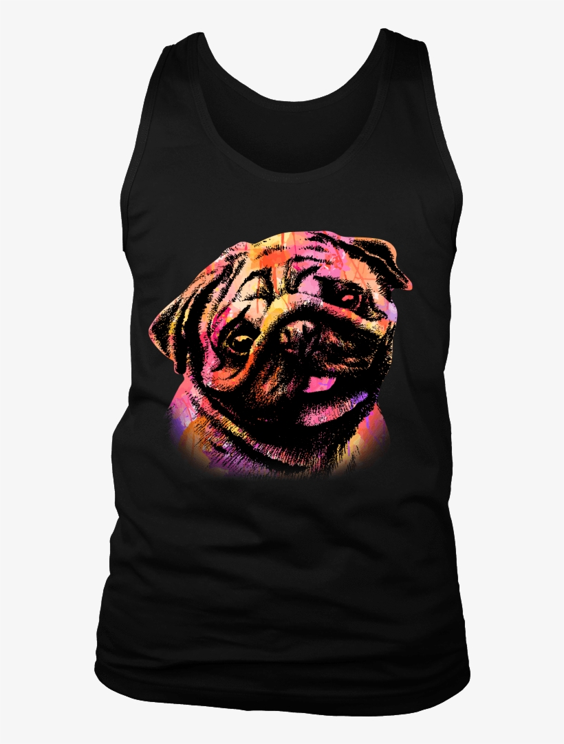 Men's Watercolor Pug T-shirt - October Birthday Shirts For Women, transparent png download